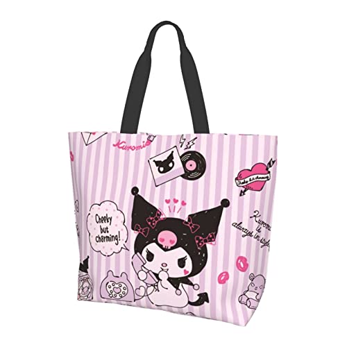 Anime Tote Bag For Women Cute Shopping Bag Kawaii Large Capacity Shoulder Bags Fashion Handbags Storage Bag #TOP19