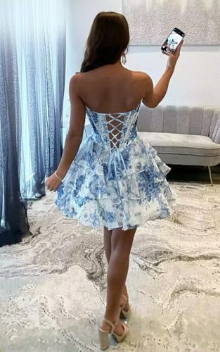 Chiffon Strapless Homecoming Dresses for Teens A Line Mini Short Prom Graduation Cocktail Dress3