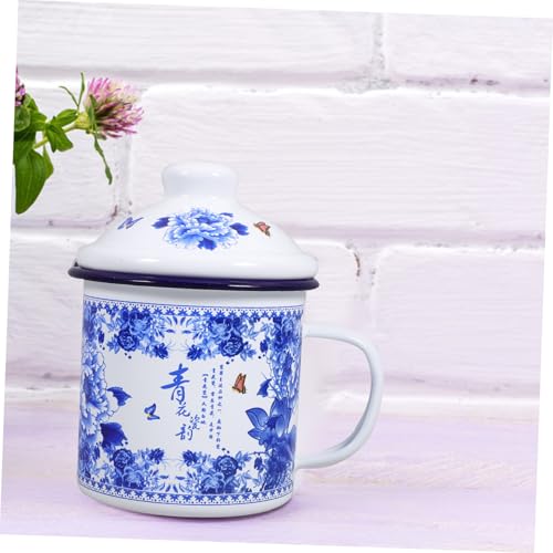 Vaso para café y té de 500ml esmaltado resistente con asa 5