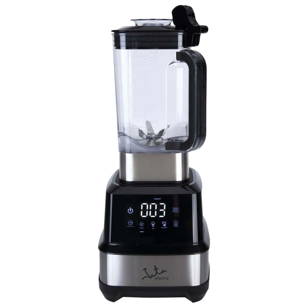 Jata BT1050 Batidora de Vaso de Tritan 1600 W, Capacidad 1,​8 L, 6 Cuchillas de Acero Inox, Panel de Mandos Táctil, 8 Velocidades, Cuerpo de Acero inoxidable, Pica hielo