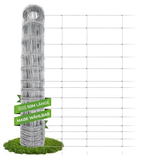 Panorama24 Wildzaun 200/17/15 50m Gartenzaun, Wildzaun, Weidezaun, Forstzaun, Drahtzaun, Knotengeflecht, STARK GEGEN Hirsche, Rehe, Wildschweine, Dachse, Hasen & mehr Wildtiere & Schadtiere