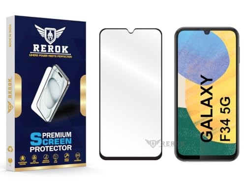 Image of Gorilla Tempered Glass Screen Protector Compatible with Samsung Galaxy F34 5G [Pack of 1] | Edge-to-Edge, Bubble-Free, Case Friendly, Easy Installation Kit