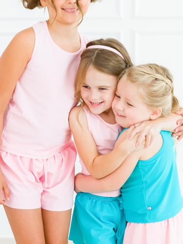 RuffleButts Girls UPF50+ Sun Protected Athletic Active Butterfly Flowy Shorts3