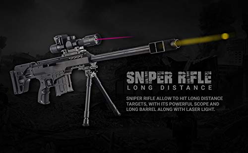 Image of HALO NATION M955 Sniper Gun Toy with 1000 BB Bullets - M 908 37 A Bb Bullet Toy Gun - 25 Inches Power Shot Plastic BB Bullet Sniper Gun Toy (M908 + 2000 Bullet Balls)