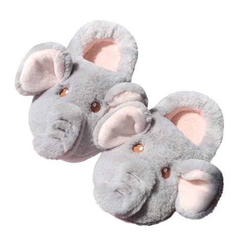 Pantoufles éléphant pour femme : chaussons d'hiver chauds à semelle douce