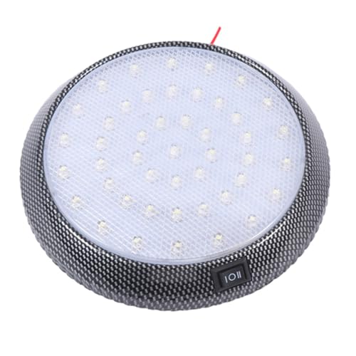 Luz blanca de 46 LED en lámpara de techo redonda para lectura clara dentro del coche