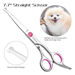 Professional-Dog-Grooming-Scissors-with-Safety-Round-Tips-5-in-1-Dog-Grooming-Scissors-Kit-4CR-Stainless-Steel-Professional-Pet-Grooming-Shears-for-Dog-Sharp-and-Durable-Pink - Cucciolini Doodles   Professional-Dog-Grooming-Scissors-with-Safety-Round-Tips-5-in-1-Dog-Grooming-Scissors-Kit-4CR-Stainless-Steel-Professional-Pet-Grooming-Shears-for-Dog-Sharp-and-Durable-Pink