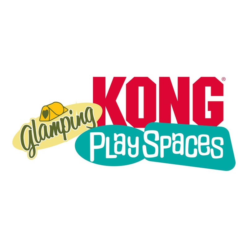 KONG Play Spaces Pop Up Glamping namiot dla kotów – zabawki zwisające i marszczone