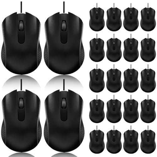 Ratones con cable ergonómicos en pack de 60 unidades con conexión Plug and Play