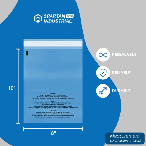 Poly Bag Bundle Combo Pack Of 400 - 6X9 , 8X10 , 9X12 , 11X14 Self Seal Clear Plastic Bags With Suffocation Warning By Spartan Industrial #TOP2
