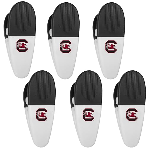 Siskiyou Sports NCAA South Carolina Fighting Gamecocks Chip Clip Magnets, 6pk White, One Size