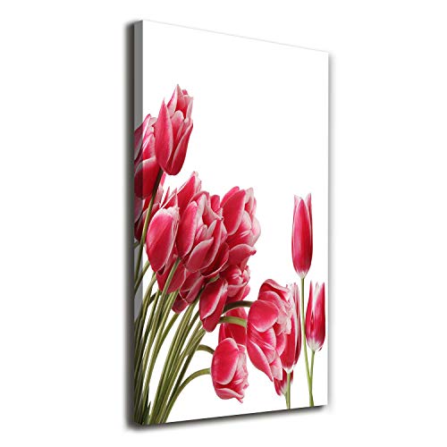 Tirages sur toile Tulipes Rouges 50x100 | Peintures sur Toile Décoration Fleurs