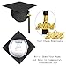 TngHui Unisex Adult Matte Graduation Cap with 2024/2025 Tassel for High School and Bachelor Black