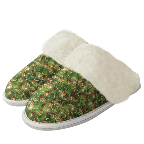 Winter Christmas Spa Slippers House Slippers Memory Foam Slippers Indoor Outdoor Home Shoes L for Men Woman