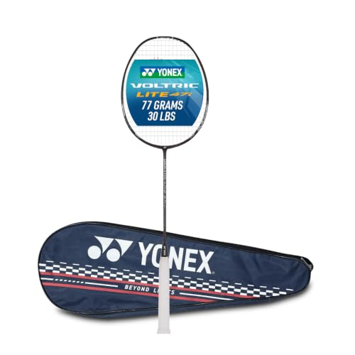 Image of Yonex Graphite Strung Badminton Racquet Voltric Lite 47i (G4, 77 Grams, 30 lbs Tension, Black)