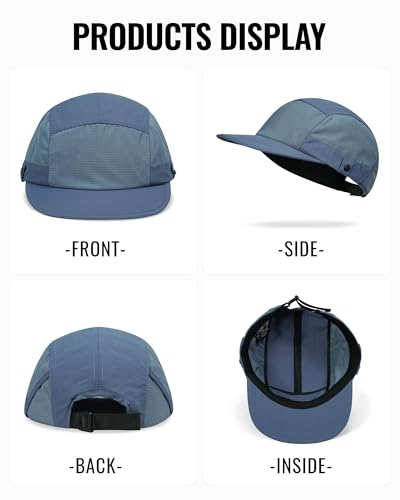 Image of CLAPE Snapback 5 Panel Hat for Men Flat Bill Funny Trucker Hats Running