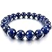 INBLUE Women,Men's 10mm Energy Bracelet Link Wrist Energy Stone Blue Buddha Mala Bead