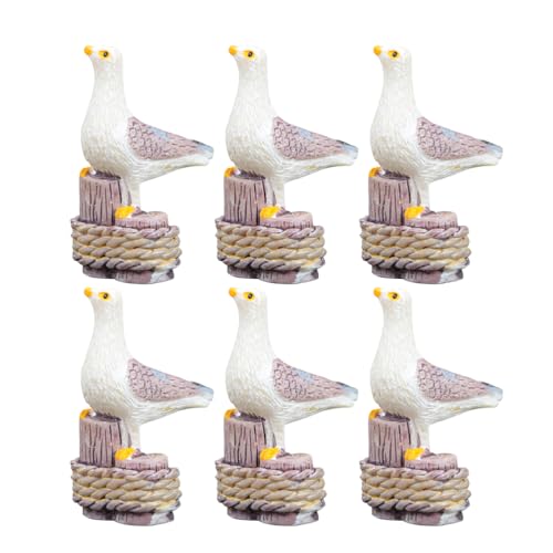 Décorations pour la maison avec statue de mouette et objets décoratifs marins de plage