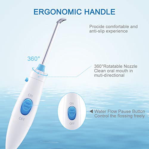 Turewell FC165 Water Flossing Oral Irrigator, 600Ml Dental Cleaner 10 Adjustable Pressure thumb #6