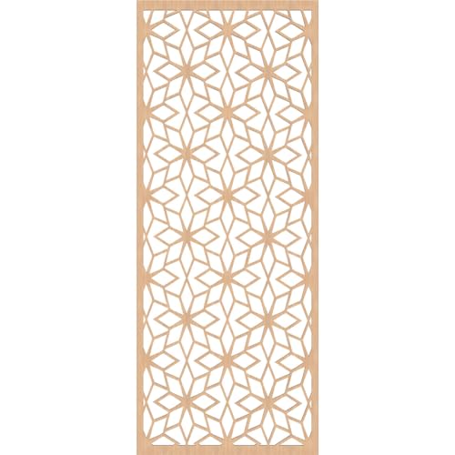 Image of 25 3 /8 inchW x 64 3 /8 inchH x 3 /8 inchT Lake Decorative Fretwork Wood Wall Panels, Hickory