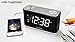 iTOMA Bluetooth Clock Radio, 1.4” White LED Display Alarm Clock, FM Radio, Dual Alarm, Cell Phone USB Charge Port, Night Light, Auto & Manual Dimmer, Snooze, Sleep Timer CKS507