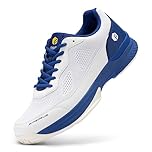 FitVille Mens Extra Wide Tennis Trainers Badminton Squash Shoes with Arch Support for Pickleball Volleyball White 12 UK