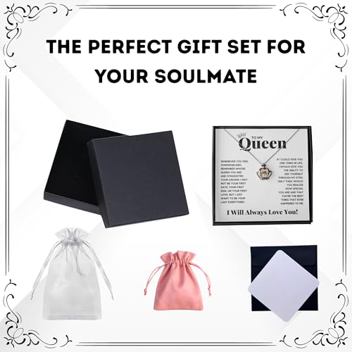 Couples Gifts Necklace To My Soulmate Necklace Birthday Christmas Jewelry Romantic Gifts For My Wife with Message Card Box Personalized Gift Present Pendant for Future Wife Soulmate Girlfriend4