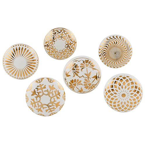 Indian Shelf Gold Knobs - Floral Knobs - Boho Knobs - Decorative Pulls - Drawer Knob - Vintage Knobs -Dresser Knobs - Wardrobe Knobs - Kids Cabinet Knobs -Decorative Gold Knobs - 6 Pieces #TOP1