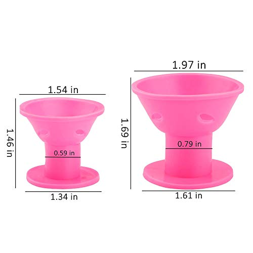 40 Pcs Magic Hair Rollers - Include 20pcs Large Silicone Curlers and 20pcs Small Silicone Curlers（Pink） - Thumbnail 7