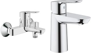 GROHE BauEdge - Grifo de baño con interruptor automático para bañera y ducha + Grifo de baño tamaño S , Cromo