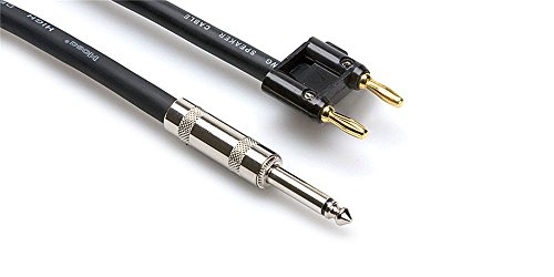 Hosa SKJ-630BN Speaker Cable - Hosa 1/4-inch TS to Dual Banana - 30 foot