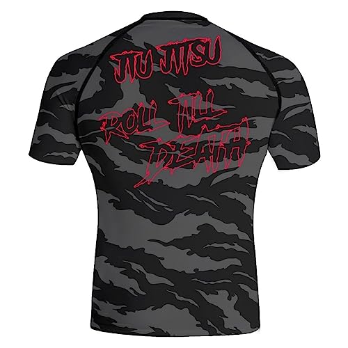 Customized America Flag Short Sleeve Rash Guard Men, Compression Shirt Stretchable Fabric4