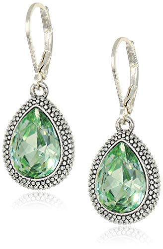 Napier Green Teardrop Lever Back Earrings, 0