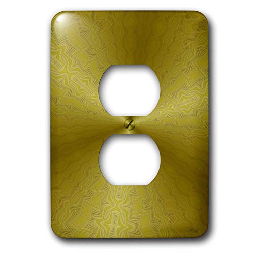 Tapa de enchufe doble 3dRose lsp_23367_6 calidoscopio Fortune Gold embellecedor pared para hogar 2