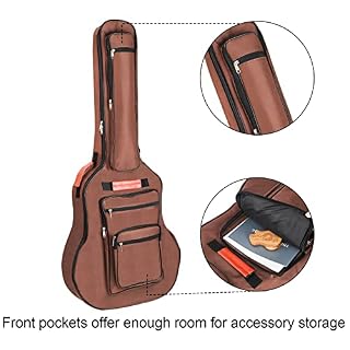 Lawei Housse pour guitare acoustique de 101,6 cm, 104,7 cm, 6 poches, tissu Oxford, rembourrage en éponge de 0,7 cm… - Les Beatles, Paul McCartney, John Lennon, RIngo Starr, George Harrison Lawei Housse pour guitare acoustique de 101,6 cm, 104,7 cm, 6 poches, tissu Oxford, rembourrage en éponge de 0,7 cm… – Image 5