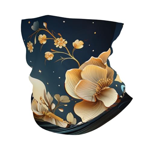 Bandana para rostro y cuello con diseño de plantas florales, luna, cielo estrellado y mariposas para mujer y hombre, ideal para motocicleta, ciclismo, esquí y fiestas miniatura 1