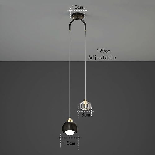 Miniatura 4 de Lámparas colgantes modernas de metal, iluminación colgante de techo de cristal de mediados de siglo, candelabros de doble cabezal para cocina, isla,
