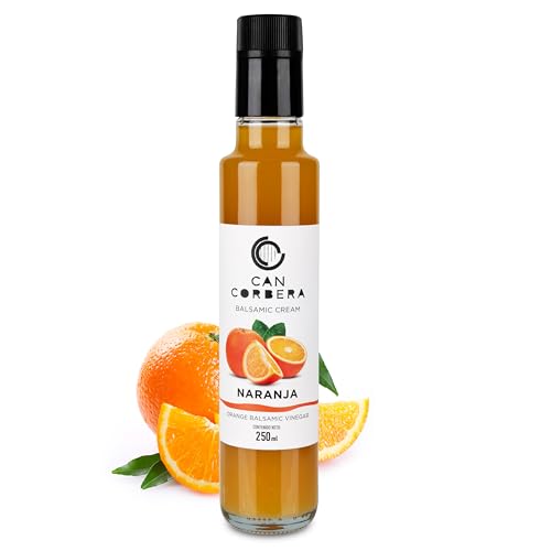 CAN CORBERA Balsámica - Orange Balsamico Gourmet Essig Creme (1 x 250ml) (250ml (1er Pack), Crema Balsamica de Naranja - Orange)