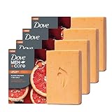 DOVE MEN + CARE Cleansing Bar Soap Blood Orange + Sea Salt 4 Bars to Rebuild Skin in the Shower, a 4in1 Hair, Body, Face & Shaving Bar with Plant-Based Cleanser and Natural Oils 5 oz