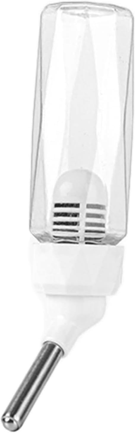 80 ml- No Drip Water Dispenser for Small Animals – Transparent Hanging Bottle for Rabbits, Guinea Pigs, Hamsters, Mice, and Ferrets – Leak Proof with Filter（Transparent ）