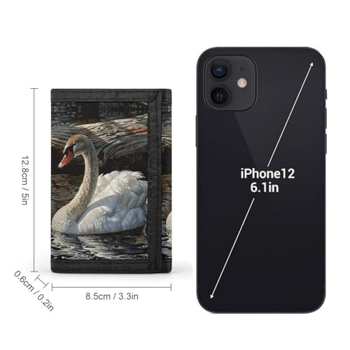 Goose near Wood Trifold Wallet for Men - Money Clip Slim Wallets with Multiple Card Slots Minimalist Small Front Pocket Wallet for Everyday Carry2