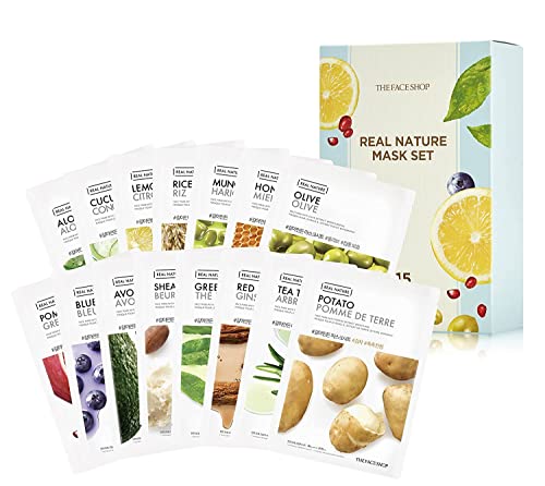 THE FACE SHOP Real Nature Face Mask 15 Pieces...