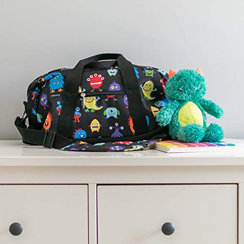 Wildkin Kids Overnighter Duffel Bags For Boys & Girls, Perfect For Sleepovers And Travel Duffel Bag For Kids, Carry-On Size & Ideal For School Practice Or Overnight Travel Bag (Monsters) #TOP4