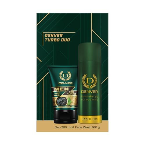 Image of DENVER Gift Pack Hamilton Deodorant (200 ML) + Face wash (100 Gram)- Pack of 1