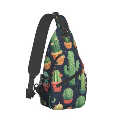 Bolso tipo sling con diseño cactus para hombre y mujer miniatura 2