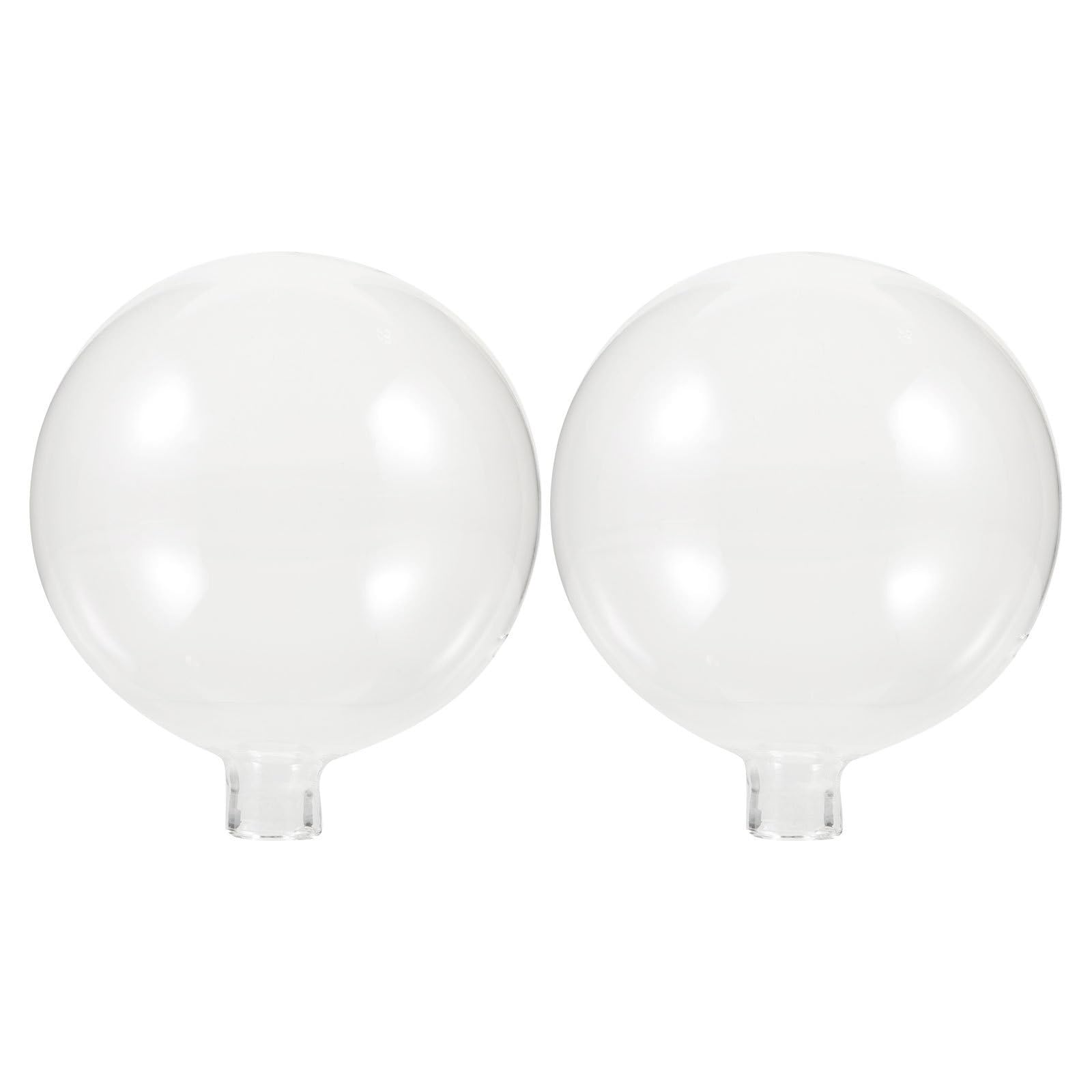 Artibetter Glass Lamp Shade Globe G4 Socket Clear Glass Lampshade Replacement for Ceiling Light Pendant Fixture Desk Lamp Pendant Lighting 2 Pcs 3.15 in Open