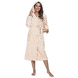 U2SKIIN Plush Robes for Women, Printed Womens Hooded Robes Long Soft Bathrobes with Pockets Warm...