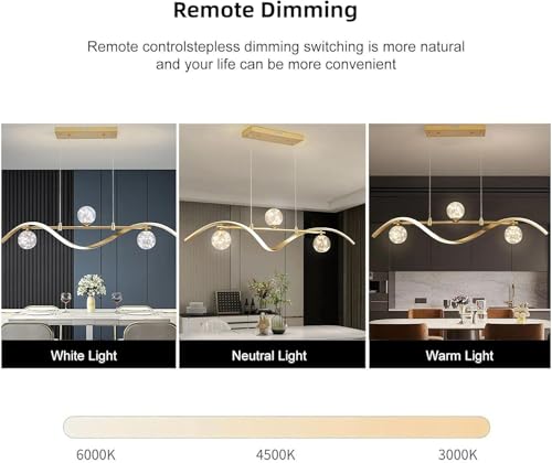 FWX Lampa wisząca Możliwość przyciemniania Oprawa oświetleniowa do jadalni Złota 4 Szklana kula Klosz Lampa wisząca z pilotem Oświetlenie wyspy kuchennej Liniowy żyrandol LED Światło wyspy kuchennej(G