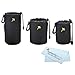 ButterflyPhoto Neoprene Soft DSLR Lens Pouch Case Kit For Canon Nikon Sony Pentax Olympus Panasonic and Blackmagic Pocket Cinema Camera Lenses (3 Pouches, S, M, L)