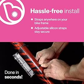 Brightz GoBrightz LED Bike Frame Light, Pink - Cool Underglow Bike Light for Riding at Night Bicycle Scooter Stroller Stocking Stuffers for Boys Girls Teens Ages 5 6 7 8 9 10 11 12 13